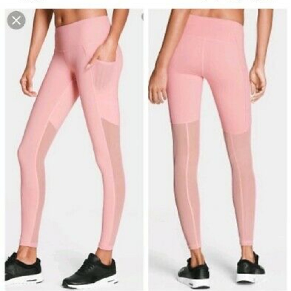 EUC Victoria's Secret Leggings Pockets Mesh